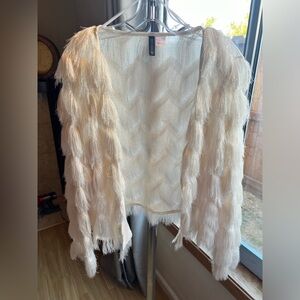 White Tassle Cardigan